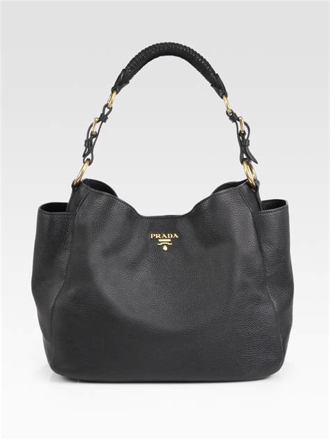 prada daino hobo black|Prada Daino Single.